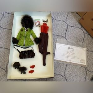 Fashion Model skiing adventure outfit